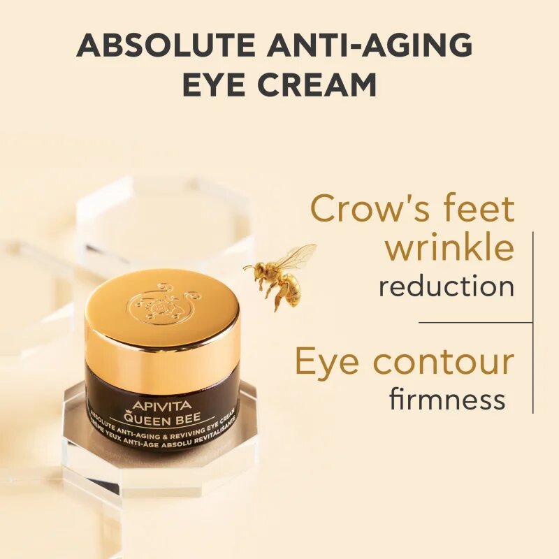 Apivita Queen Bee Eye Cream intenzív szemkörnyékápoló krém a ráncok ellen 15 ml