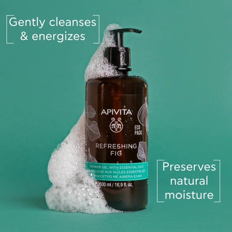 Apivita Refreshing Fig Shower Gel felfrissítő tusfürdő gél esszenciális olajokkal 250 ml