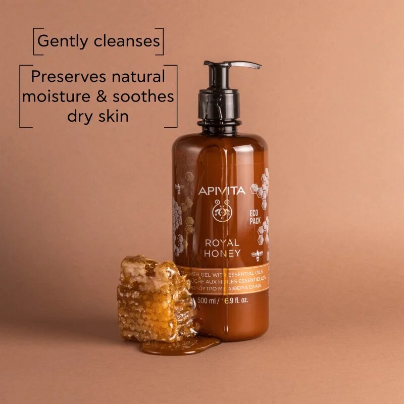 Apivita Royal Honey Creamy Shower Gel hidratáló tusoló gél esszenciális olajokkal 500 ml