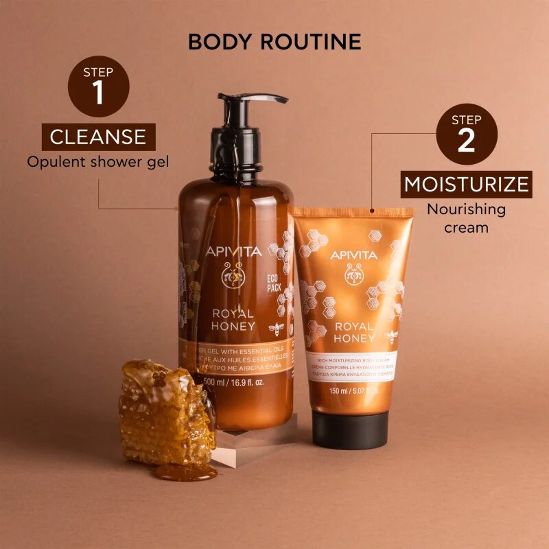 Apivita Royal Honey Creamy Shower Gel hidratáló tusoló gél esszenciális olajokkal 500 ml