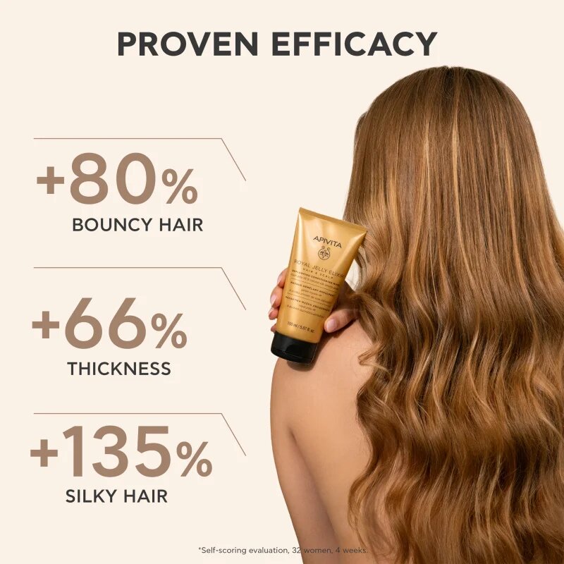Apivita Royal Jelly Elixir Replumping Conditioning Mask kondicionáló és hajpakolás 2 az 1-ben 150 ml