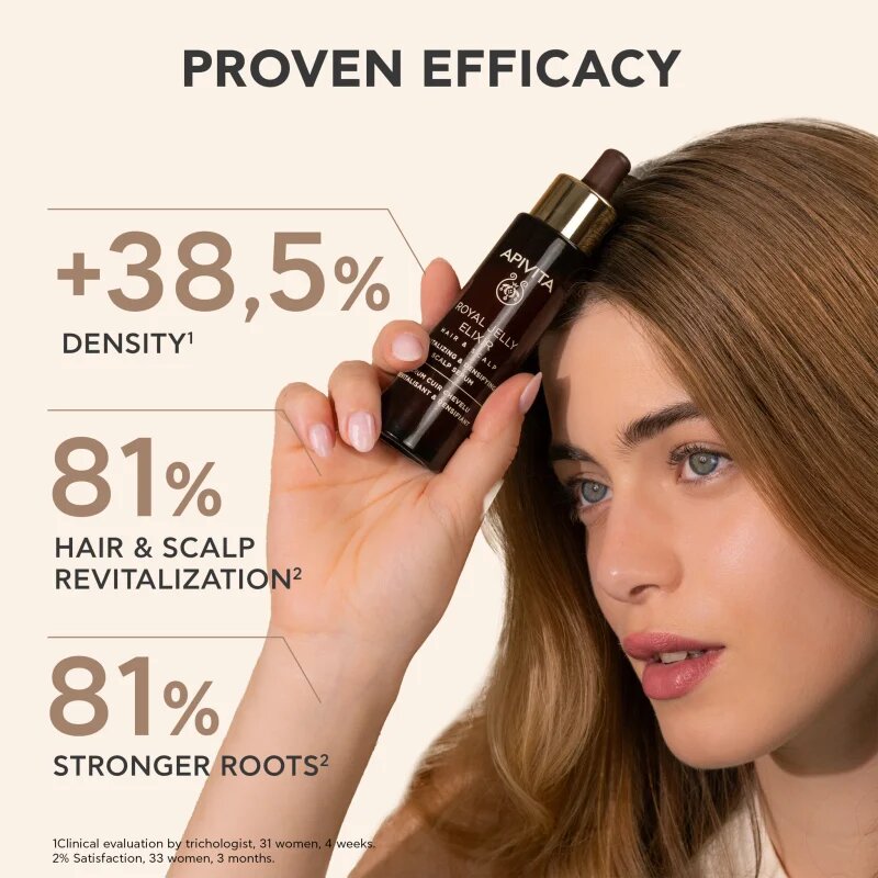 Apivita Royal Jelly Elixir Revitalizing & Densifying Scalp Serum revitalizáló szérum fejbőrre 50 ml