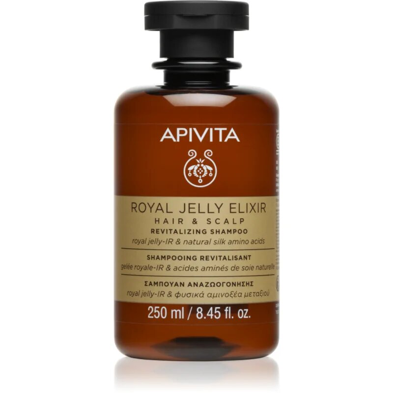 Apivita Royal Jelly Elixir Revitalizing Shampoo revitalizáló sampon az öregedő haj tünetei ellen 250 ml