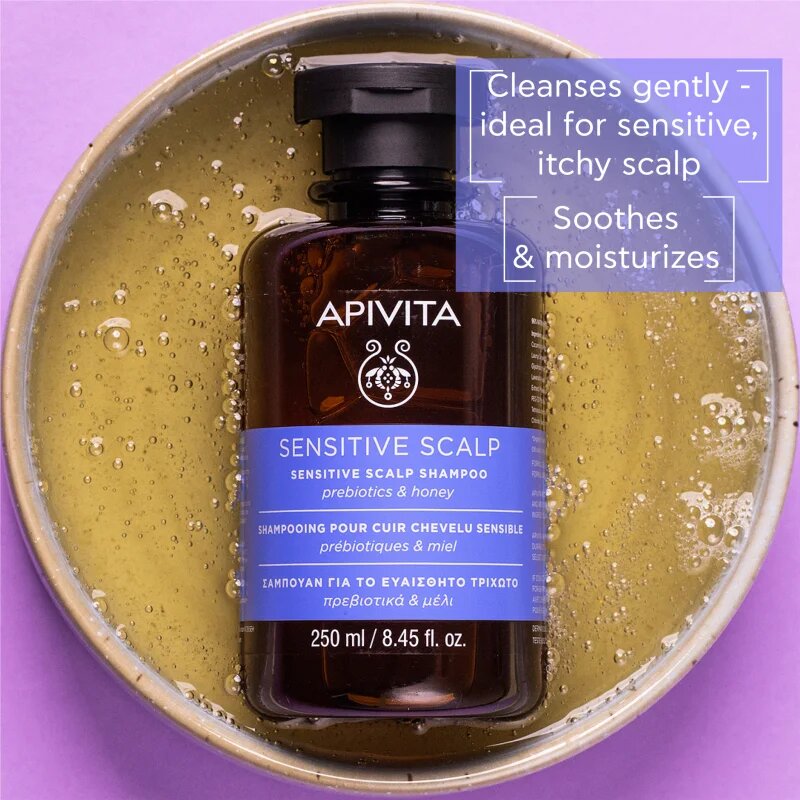 Apivita Sensitive Scalp Shampoo Sampon érzékeny és rritált fejbőrre szulfátmentes 250 ml