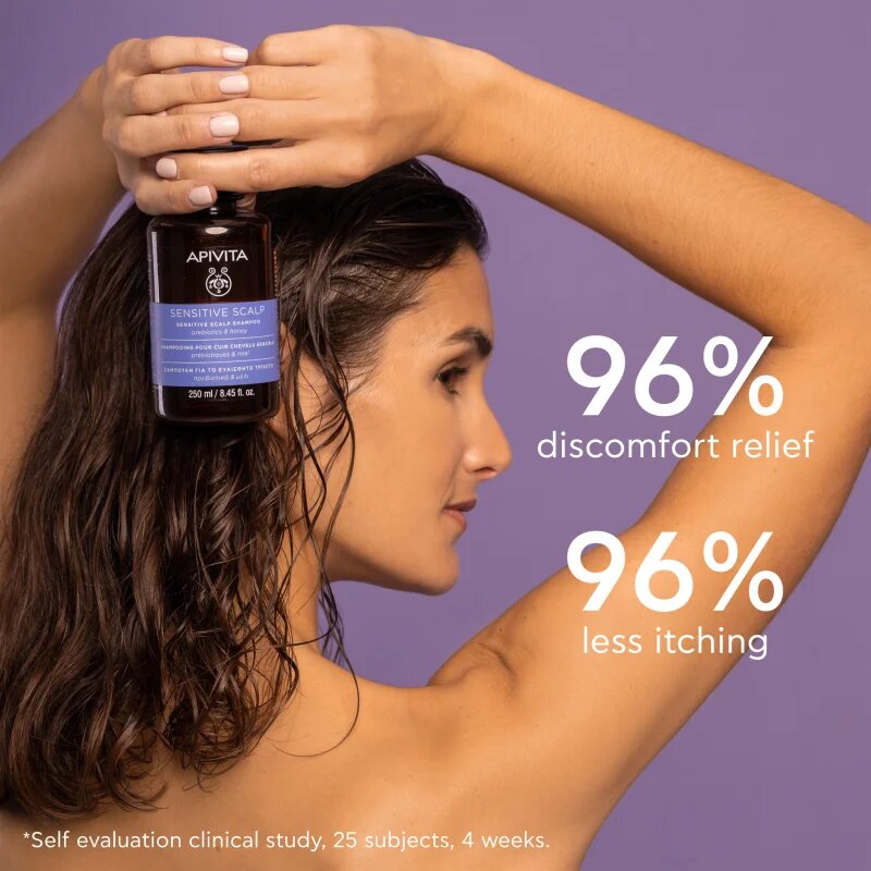 Apivita Sensitive Scalp Shampoo Sampon érzékeny és rritált fejbőrre szulfátmentes 250 ml