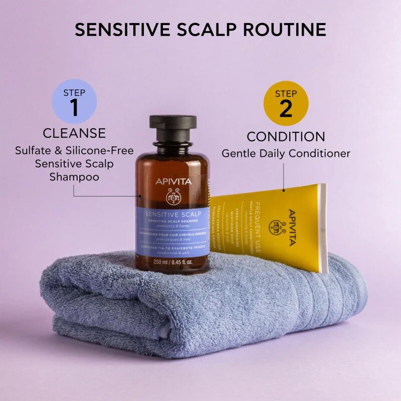 Apivita Sensitive Scalp Shampoo Sampon érzékeny és rritált fejbőrre szulfátmentes 250 ml