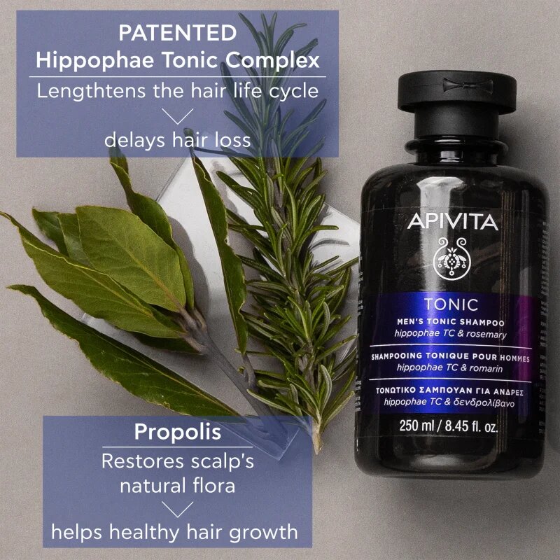 Apivita Tonic Men's Tonic Shampoo hajhullás elleni sampon 250 ml