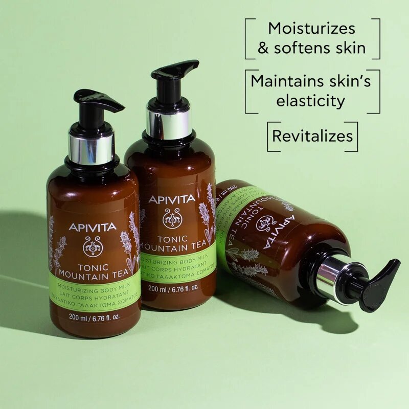 Apivita Tonic Mountain Tea Moisturizing Body Milk hidratáló testápoló tej 200 ml
