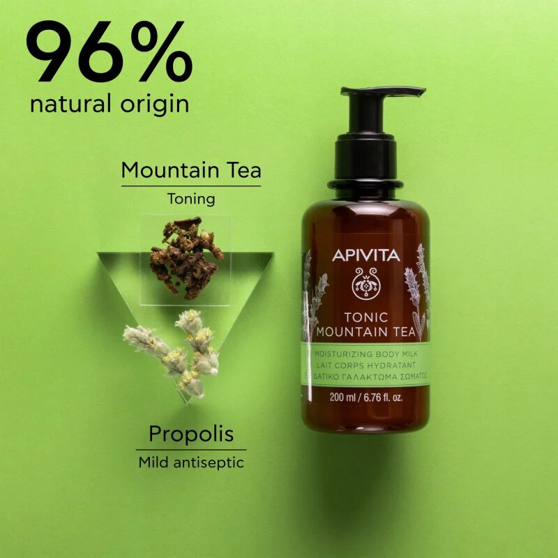 Apivita Tonic Mountain Tea Moisturizing Body Milk hidratáló testápoló tej 200 ml
