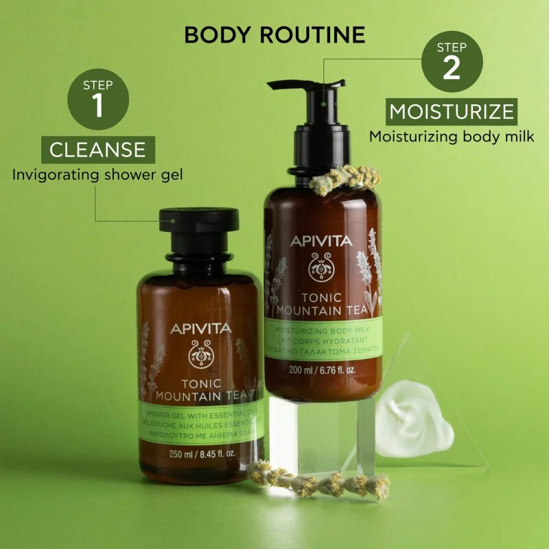 Apivita Tonic Mountain Tea Moisturizing Body Milk hidratáló testápoló tej 200 ml