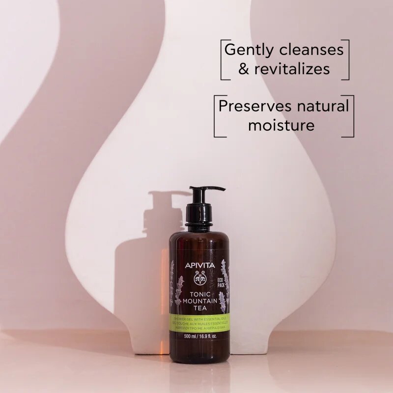 Apivita Tonic Mountain Tea Tonifying Shower Gel tonizáló tusfürdő gél 500 ml