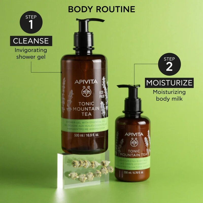 Apivita Tonic Mountain Tea Tonifying Shower Gel tonizáló tusfürdő gél 500 ml