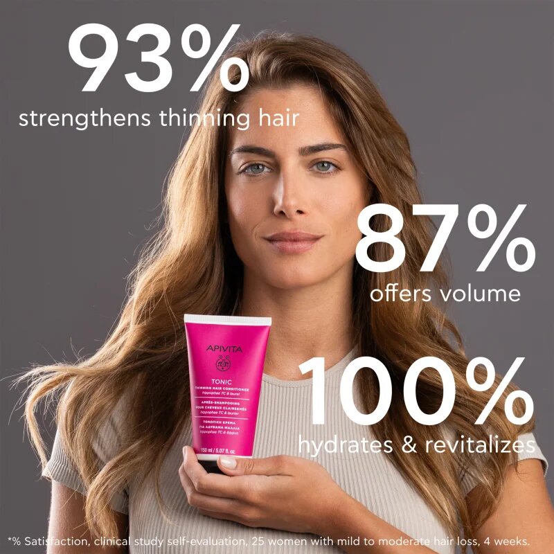 Apivita Tonic Thinning Hair Conditioner tonizáló kondicionáló vékony szálú hullásra hajlamos hajra 150 ml