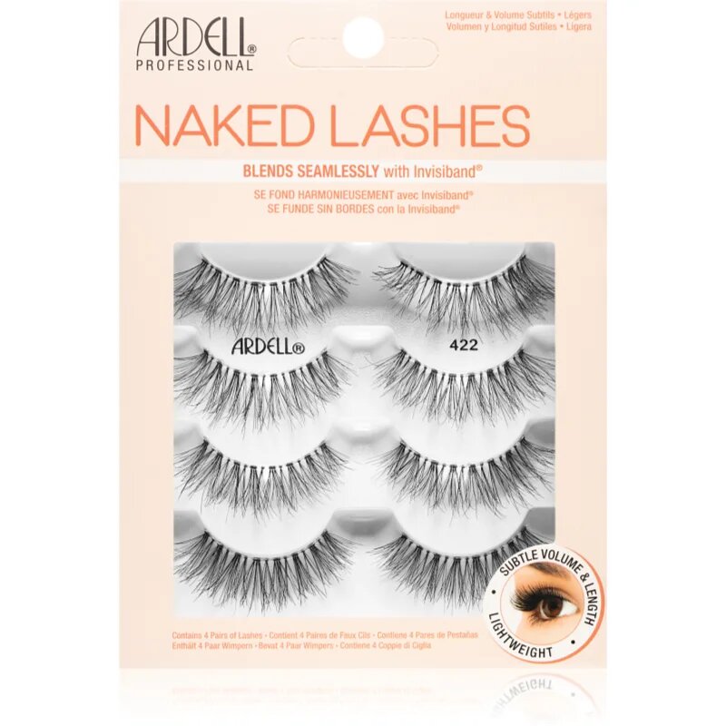 Ardell Naked Lashes Multipack ragasztható műszempilla nagy csomagolás típus 422 4 pár
