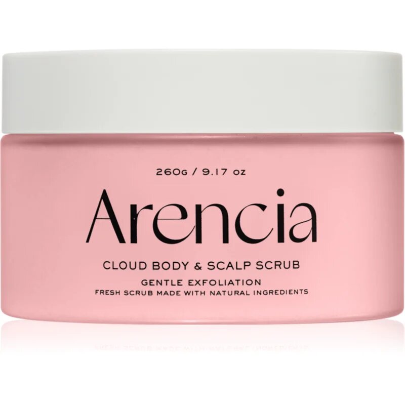 Arencia Fresh Cloud Lavender & Pear gyengéd testpeeling haj és test 260 g