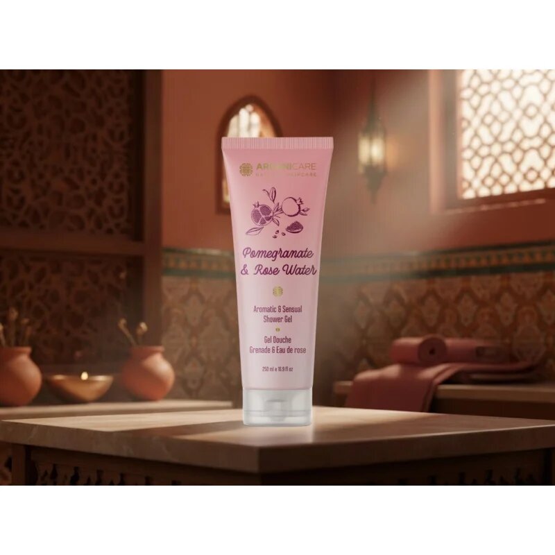 Arganicare Pomegrenate & Rose Water Shower Gel tusfürdő gél 250 ml