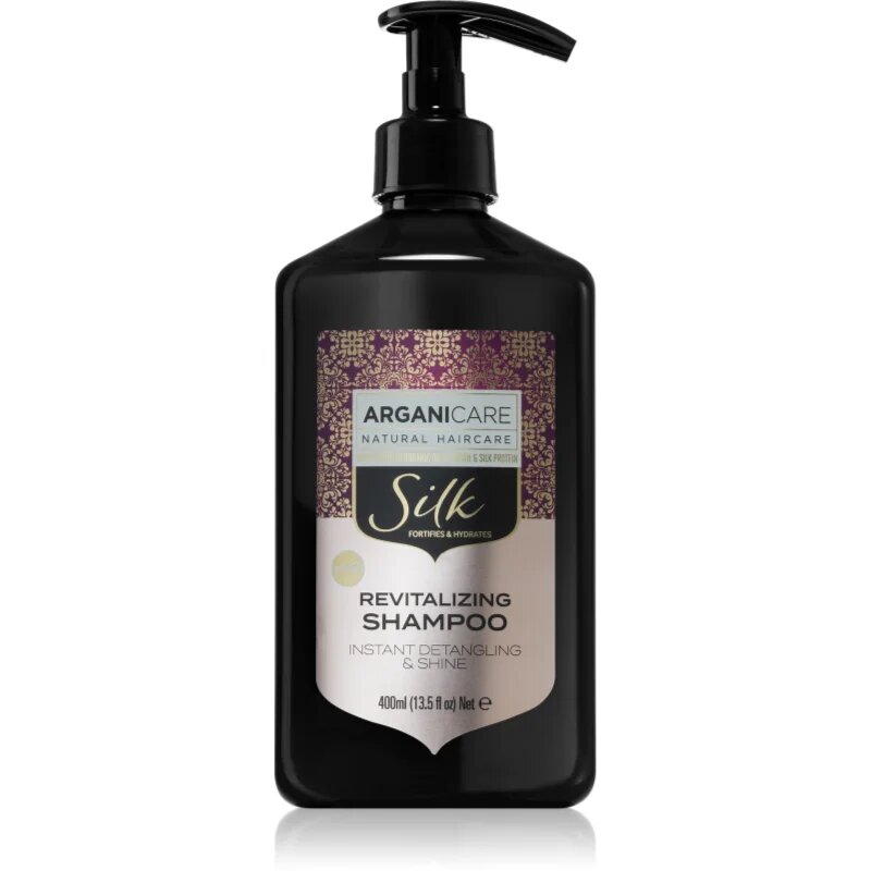 Arganicare Silk Protein Shampoo revitalizáló sampon a fakó haj ragyogásáért 400 ml