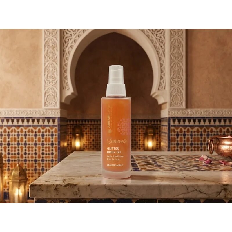 Arganicare Summer Glitter Body Oil csillogó száraz olaj testre és hajra 100 ml