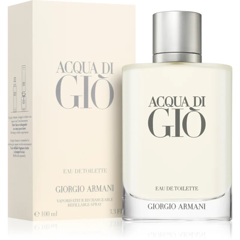 Armani Acqua di Giò Eau de Toilette utántölthető uraknak 100 ml
