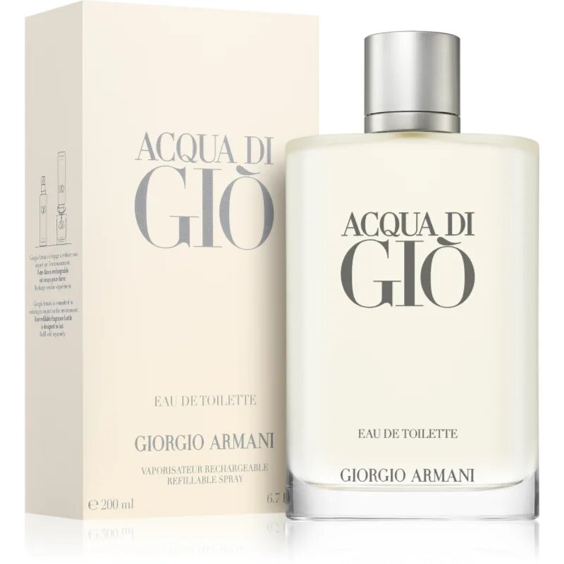 Armani Acqua di Giò Eau de Toilette utántölthető uraknak 200 ml