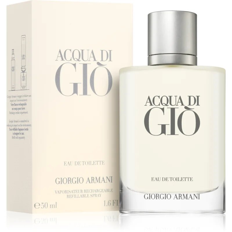 Armani Acqua di Giò Eau de Toilette utántölthető uraknak 50 ml