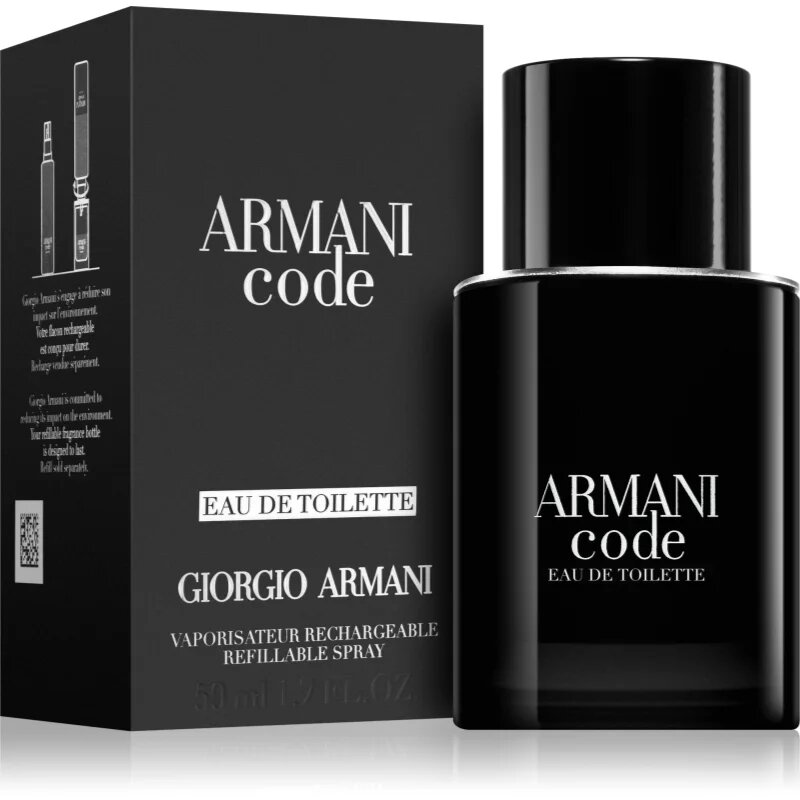 Armani Code Eau de Toilette utántölthető uraknak 50 ml