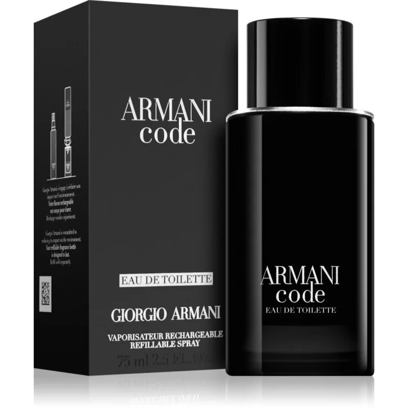 Armani Code Eau de Toilette utántölthető uraknak 75 ml