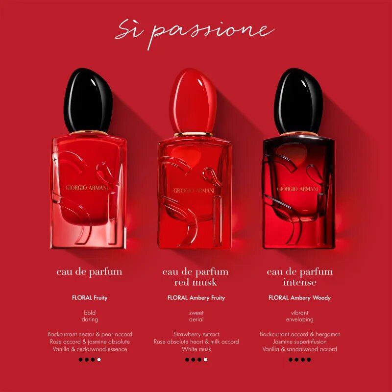 Armani Sì Passione Red Musk Eau de Parfum hölgyeknek 30 ml