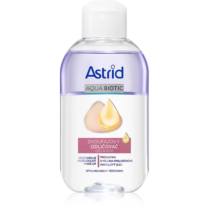 Astrid Aqua Biotic kétfázisú festéklemosó szemre és az ajkakra 125 ml