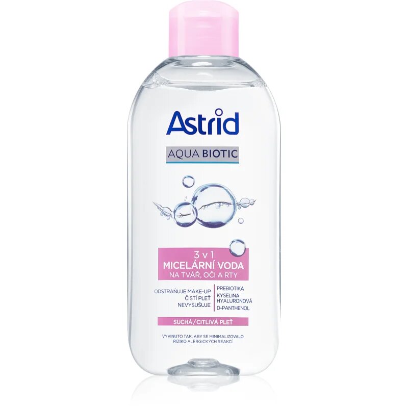 Astrid Aqua Biotic micellás víz 3 az 1-ben száraz és érzékeny bőrre 400 ml