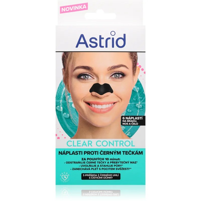 Astrid Clear Control tisztító bőrtapasz a mitesszerek ellen 6 db