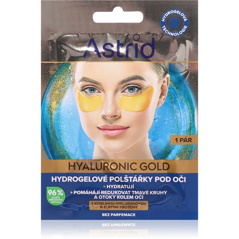 Astrid Hyaluronic Gold szemmaszk a ráncok duzzanatok és sötét karikák ellen 2 db