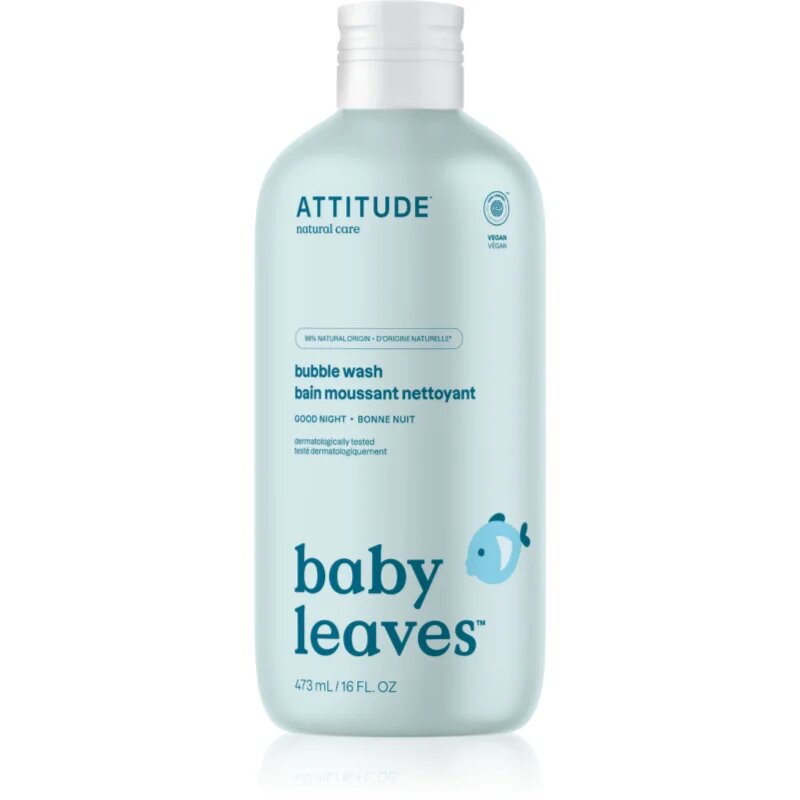 Attitude Baby Leaves Bubble Wash habfürdő gyermekeknek születéstől kezdődően 473 ml