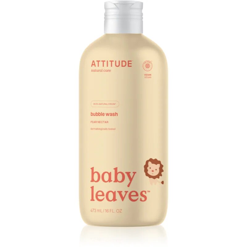 Attitude Baby Leaves Pear Nectar habfürdő a körtelé illatával 473 ml
