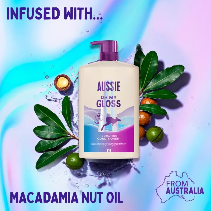 Aussie Oh My Gloss Hydrating Conditioner élénkítő és hidratáló kondicionáló 1000 ml