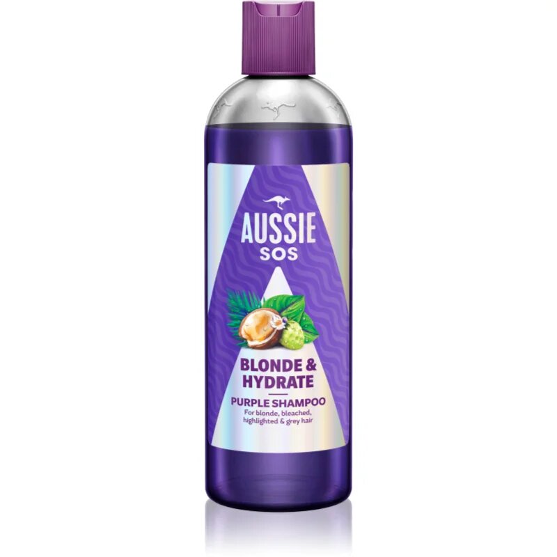 Aussie SOS Blonde & Hydrate lila tonizáló sampon szőke hajra 300 ml