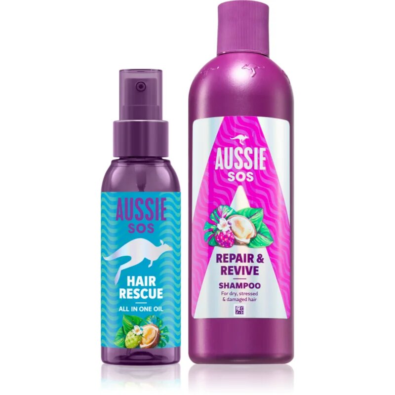 Aussie SOS Hair Rescue & Repair & Revive szett száraz károsult hajra