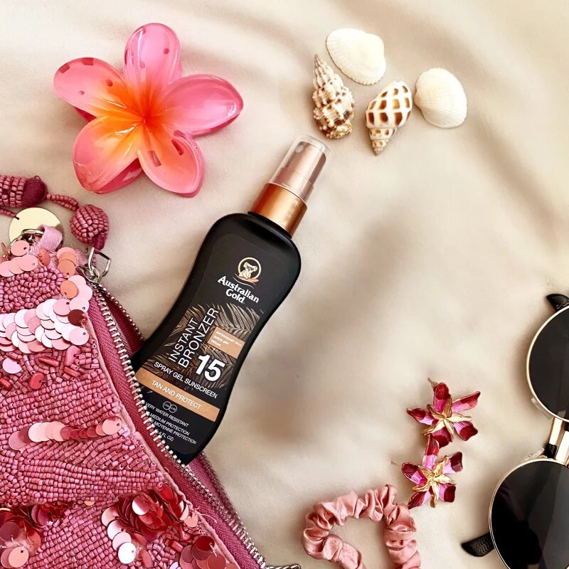 Australian Gold Instant Bronzer napvédő spray bronzosítóval SPF 15 100 ml