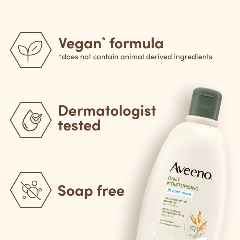 Aveeno Daily Moisturising Body Wash intenzíven tápláló tusolókrém 500 ml