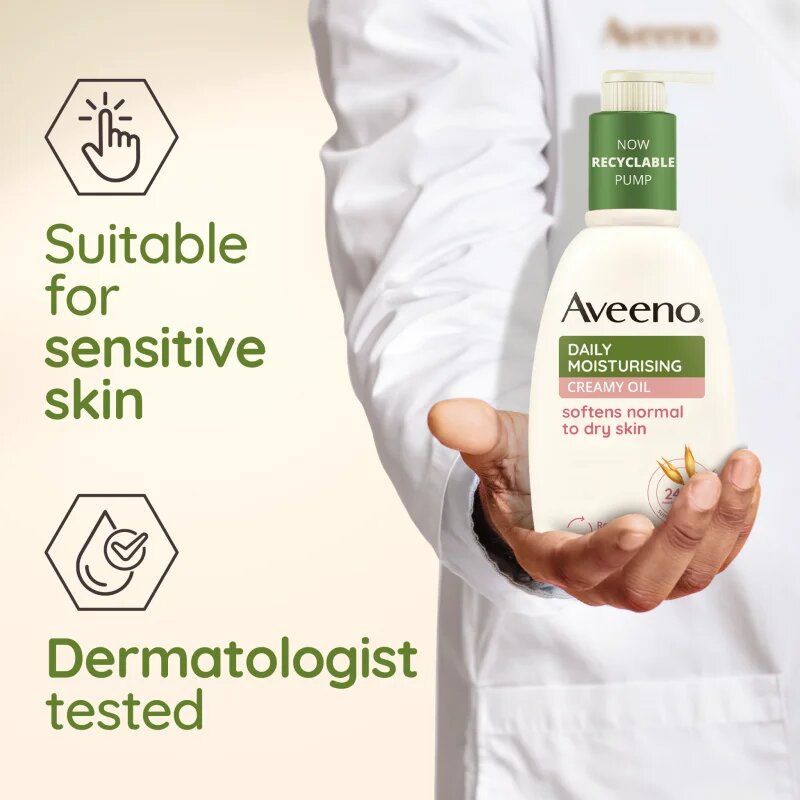 Aveeno Daily Moisturising Softens Dry Skin gyengéd testápoló tej 300 ml