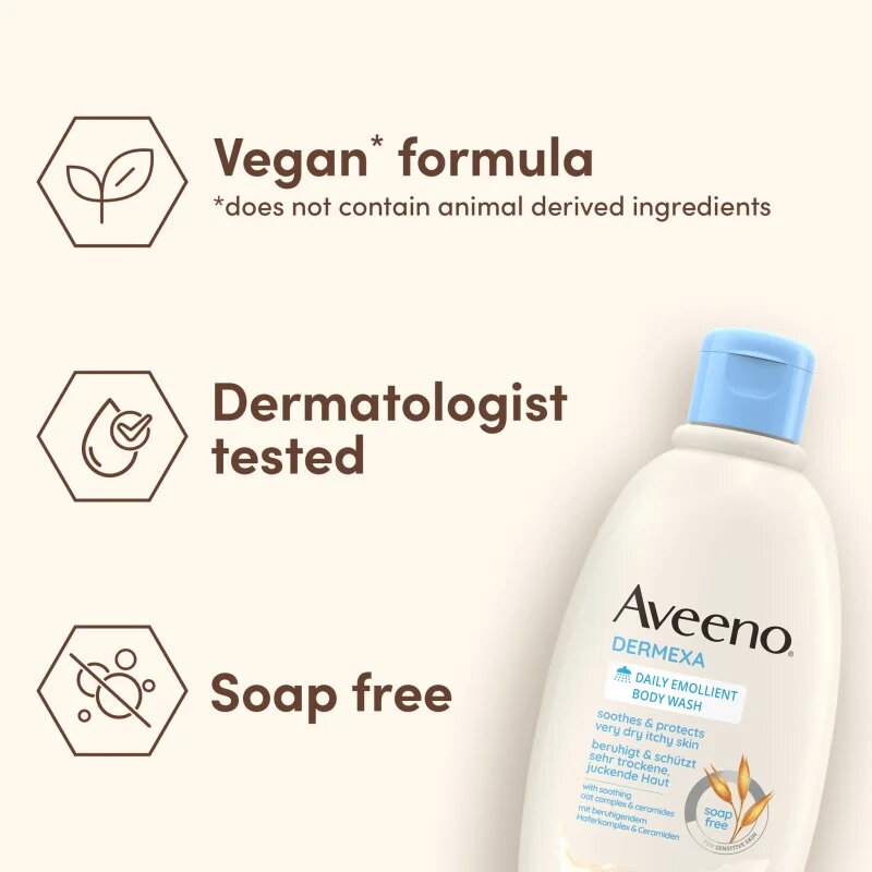 Aveeno Dermexa Daily Emollient Body Wash nyugtató tusfürdő 300 ml