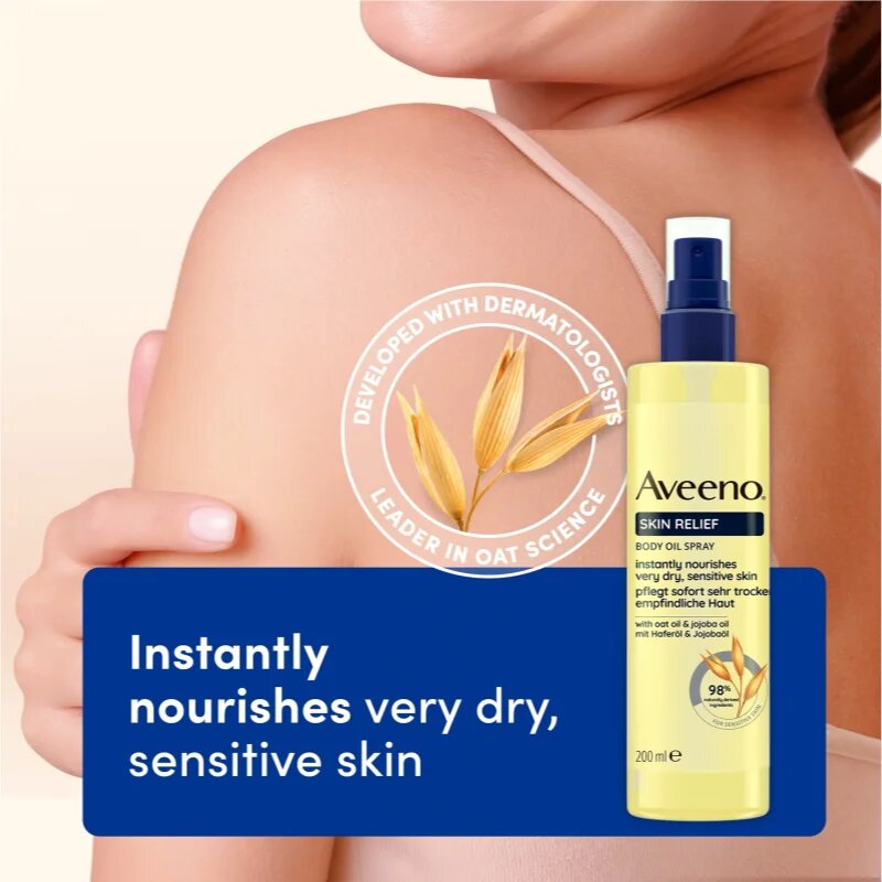 Aveeno Skin Relief Body Oil Spray test olaj sprej 200 ml