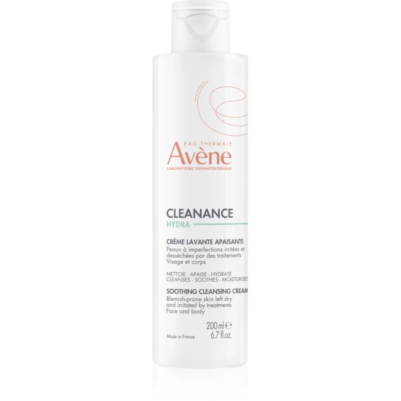 Avène Cleanance Hydra nyugtató és tisztító krém a pattanások kezelése által kiszárított és irritált bőrre 200 ml