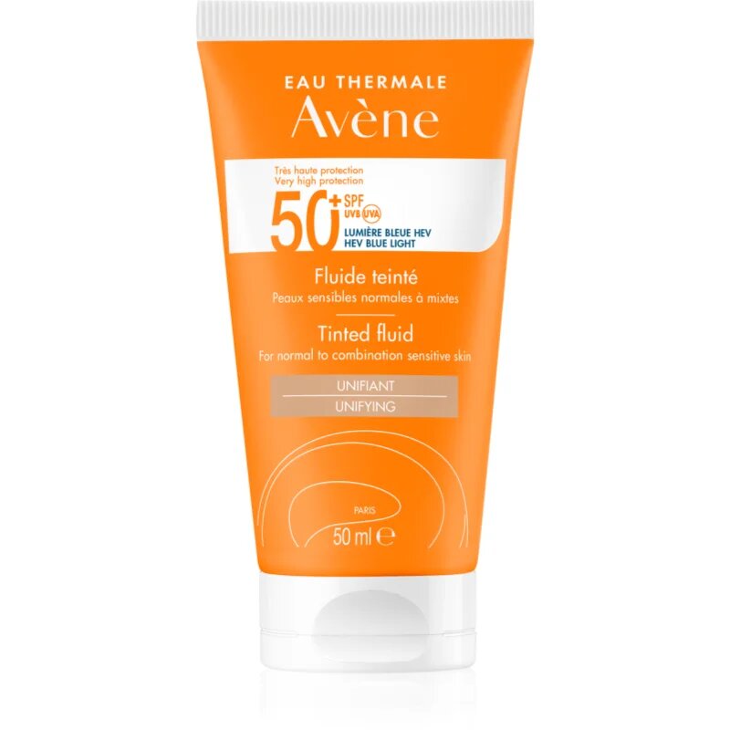 Avène Sun Tinted Fluid gyengéd tonizáló fluid SPF 50+ 50 ml