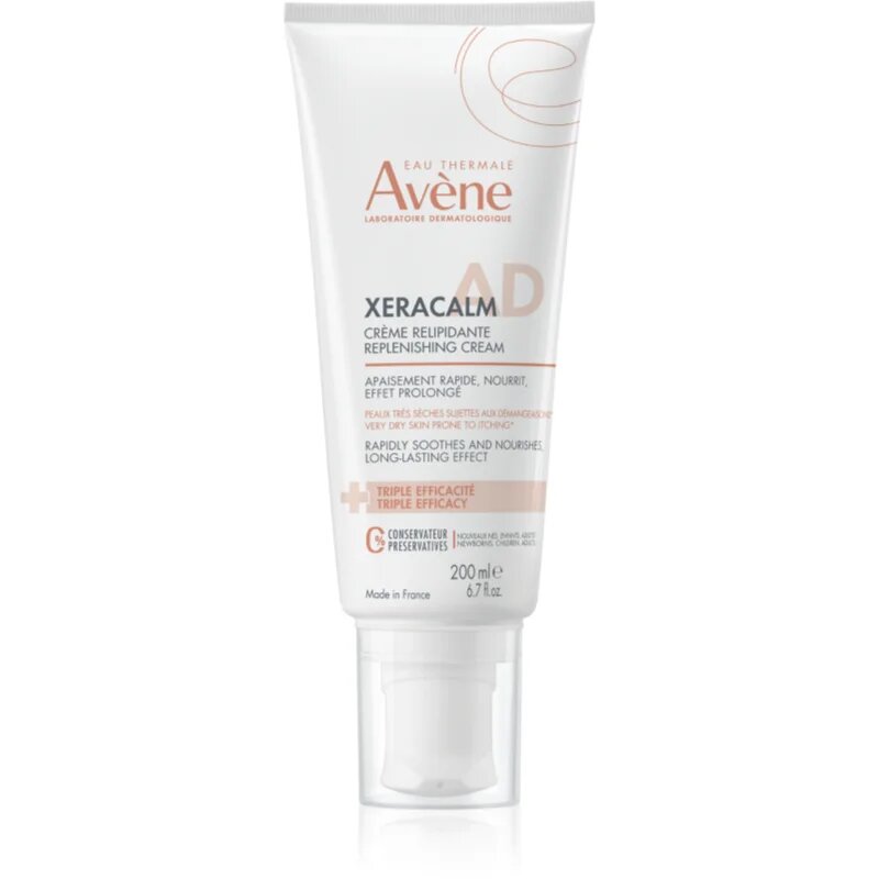 Avène XeraCalm A.D. Lipid-Replenishing Cream lipidpótló krém száraz és atópiás bőrre 200 ml