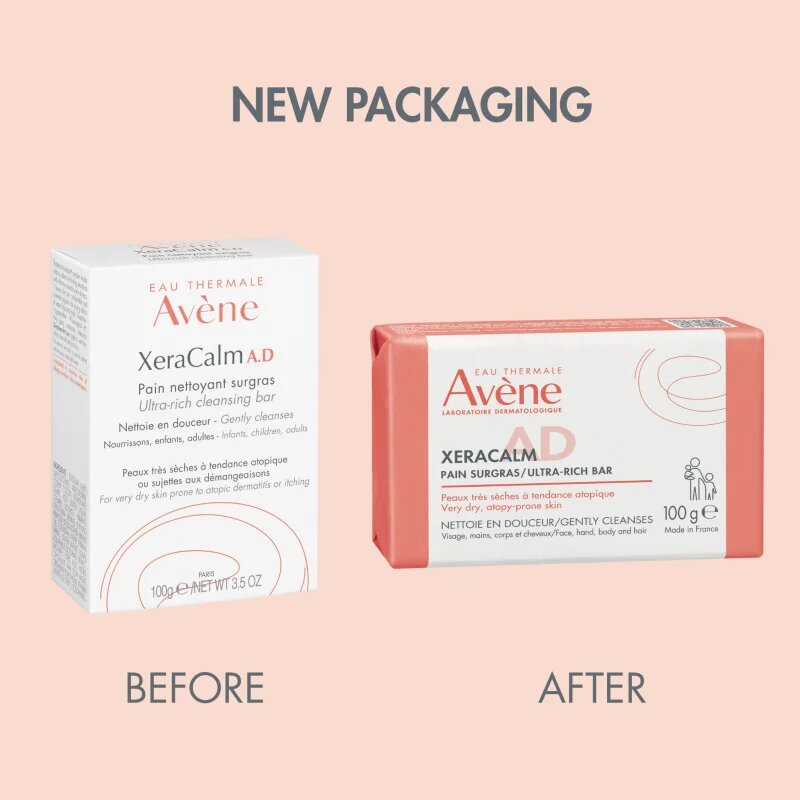 Avène XeraCalm A.D. Ultra-Rich Bar Ultra tápláló szappan száraz és atópiás bőrre 100 g