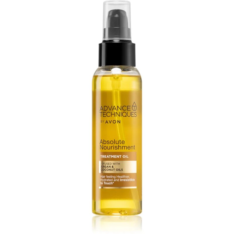 Avon Advance Techniques Absolute Nourishment tápláló olaj hajra Argán olajjal kókuszolajjal 100 ml