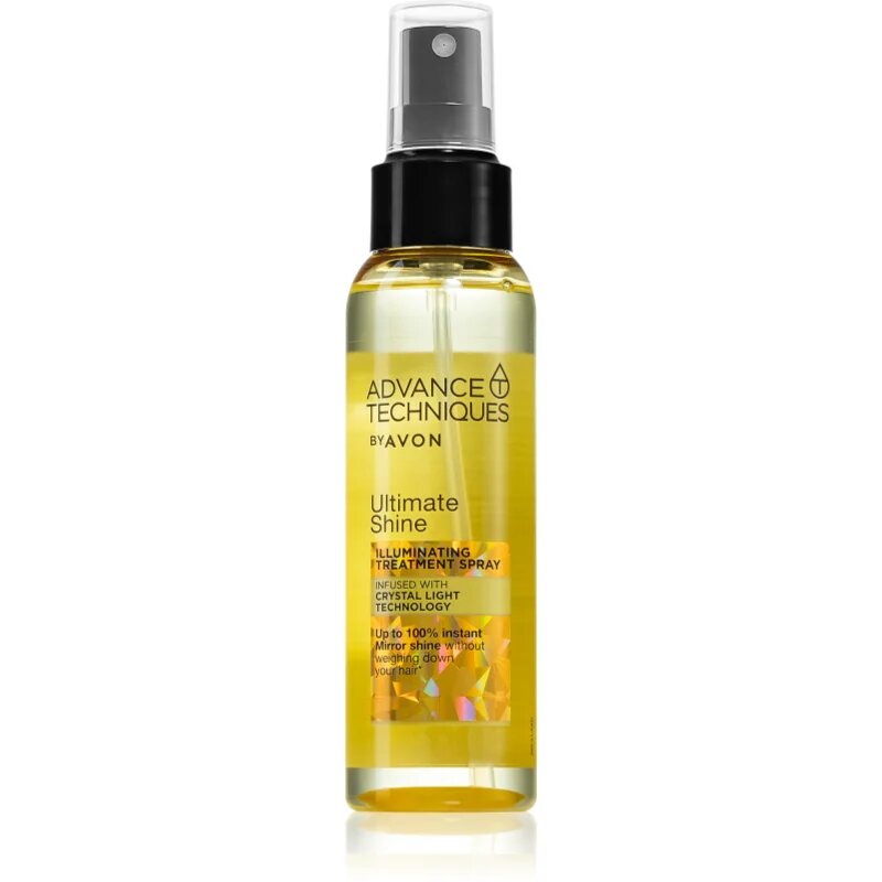 Avon Advance Techniques Ultimate Shine fixáló spray a fénylő és selymes hajért 100 ml