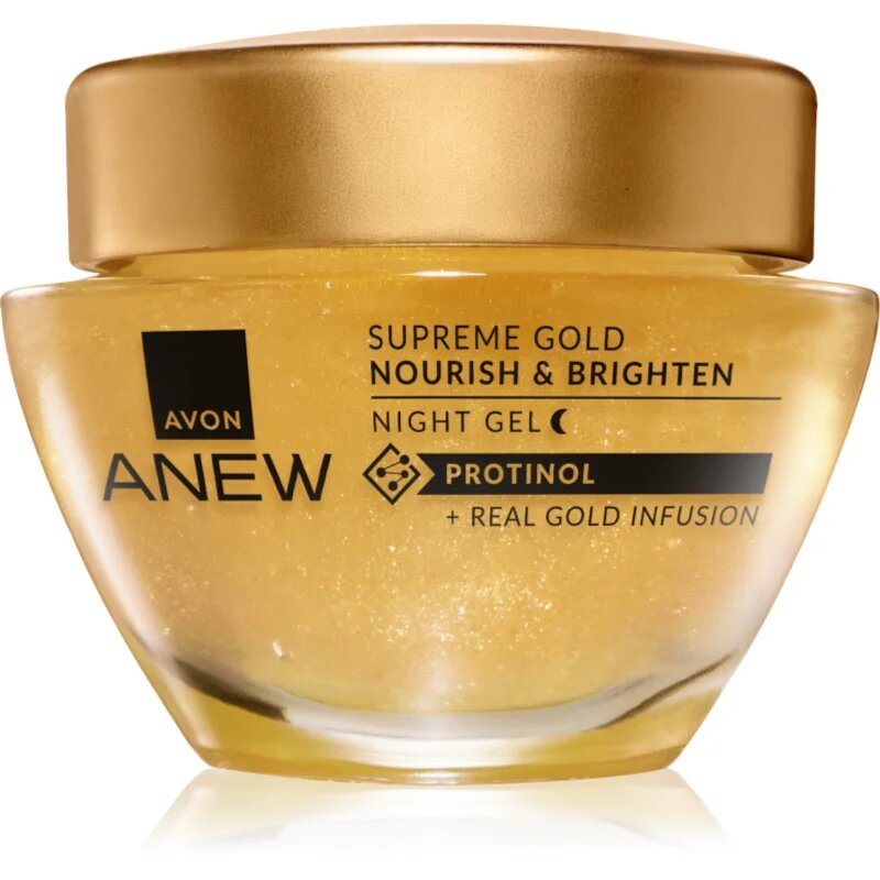 Avon Anew Skin Renewing Gold Emulsion hidratáló éjszakai krém a ráncok ellen 50 ml