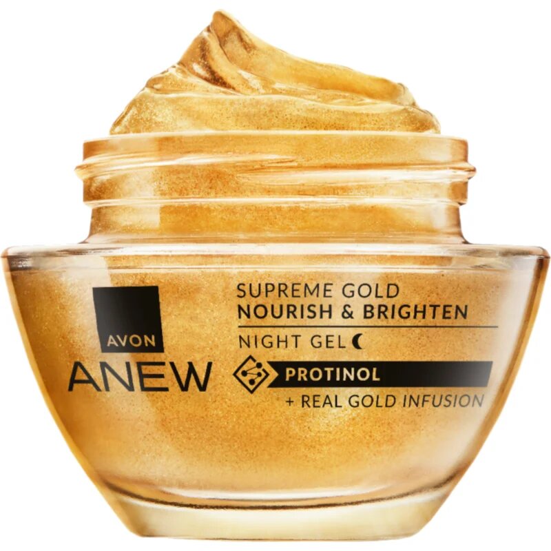 Avon Anew Skin Renewing Gold Emulsion hidratáló éjszakai krém a ráncok ellen 50 ml